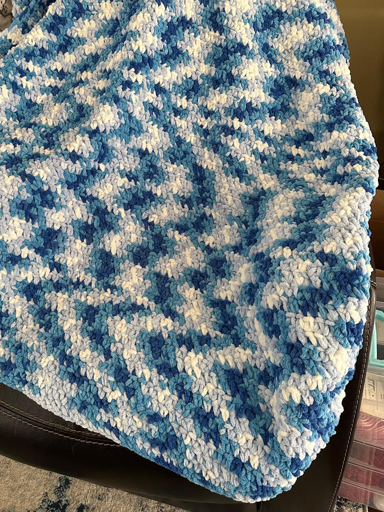 Blanket - Blues and White