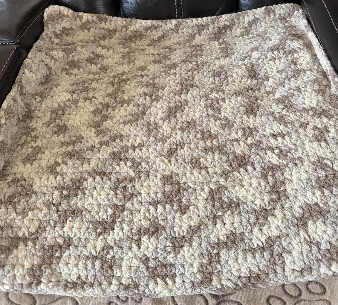 Pet blanket - Tan/White