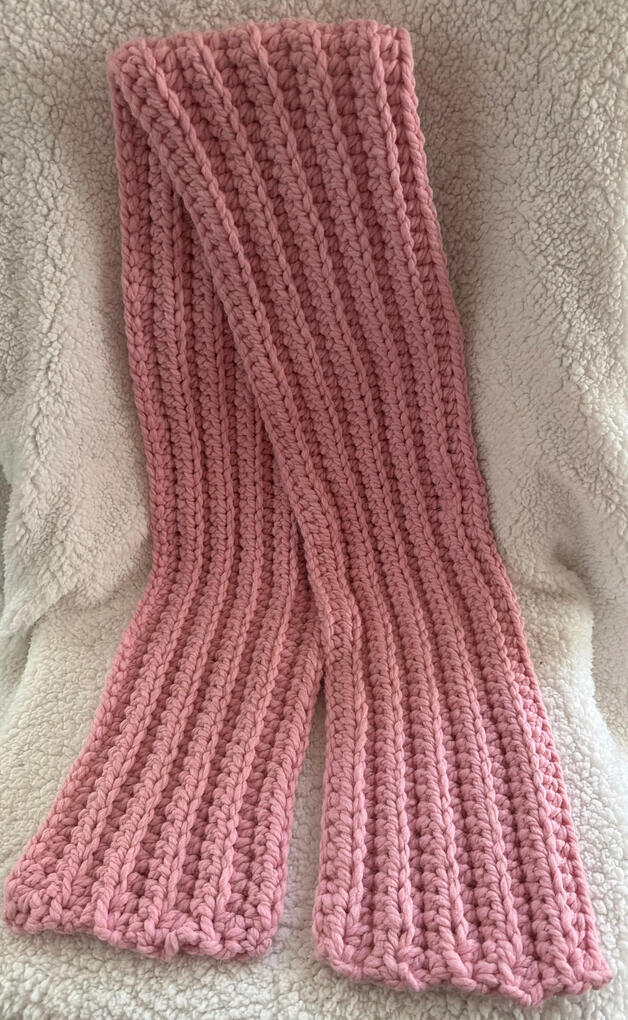 Pink Wool Blend Scarf