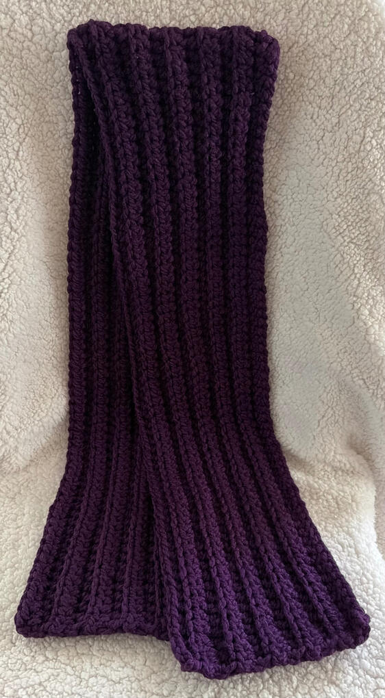 Dk Purple Acrylic Blend Scarf