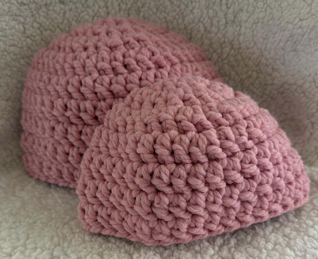 Pink Wool Blend Unisex Beanies