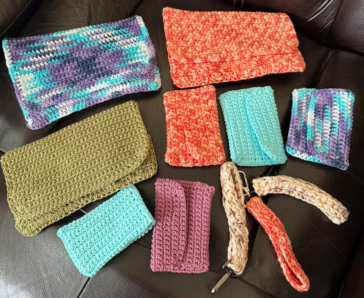 Misc Wallets, mini envelopes and wristlets